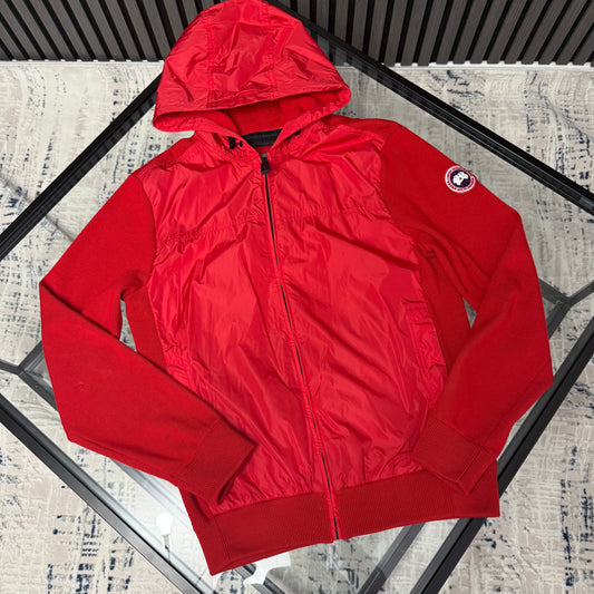 Red Quilted Hoodie
