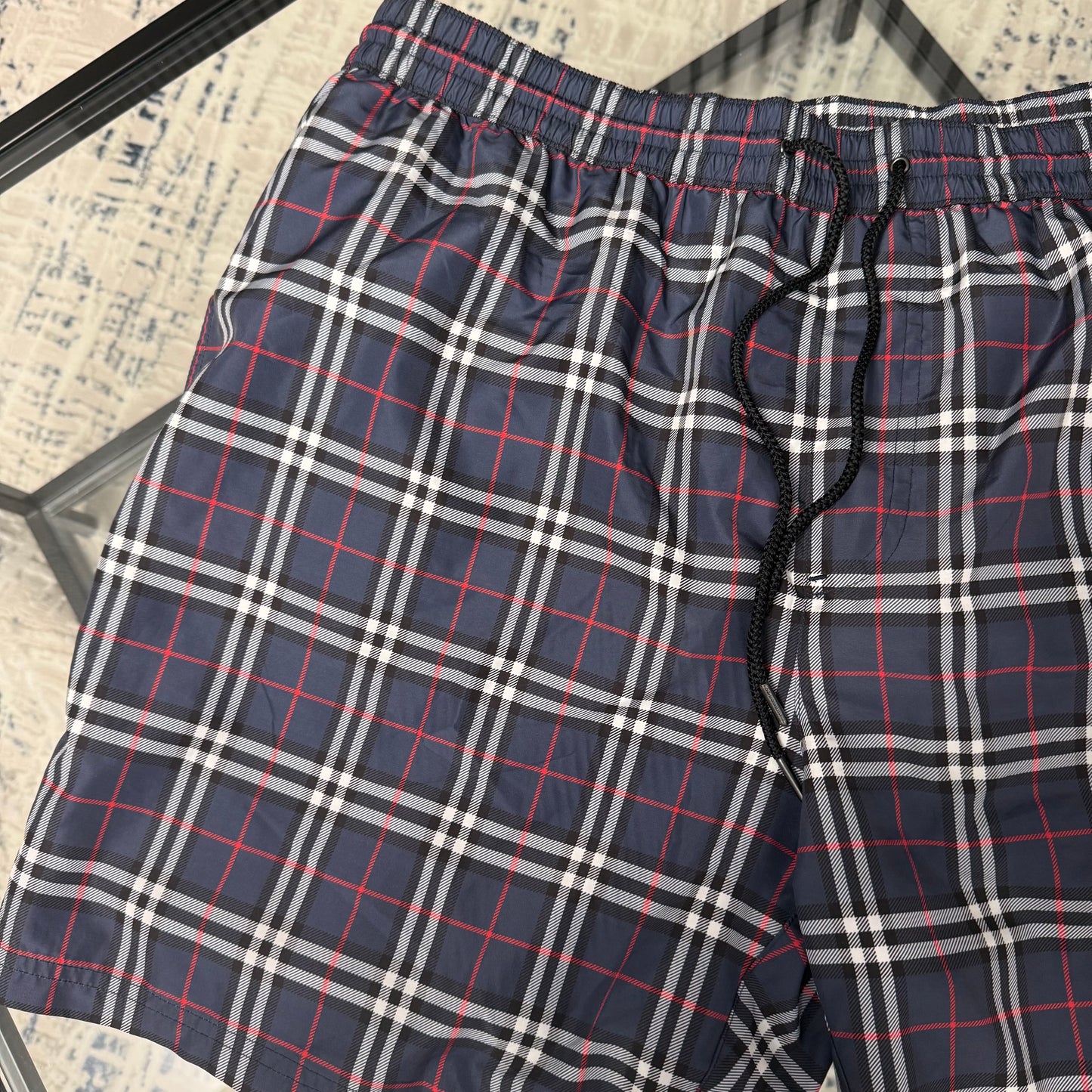 Navy Check SwimShorts