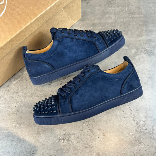 Navy Junior Suede Spike