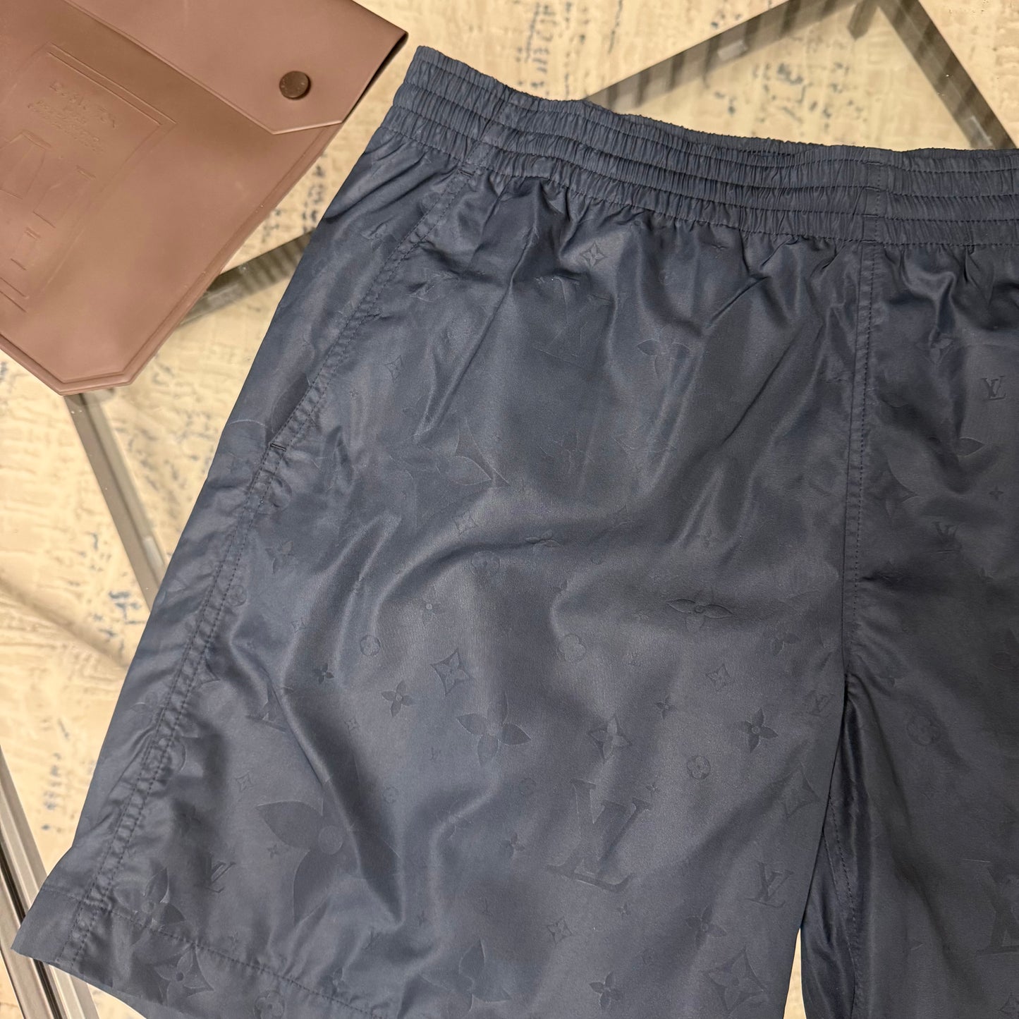 Navy Waterfront SwimShorts