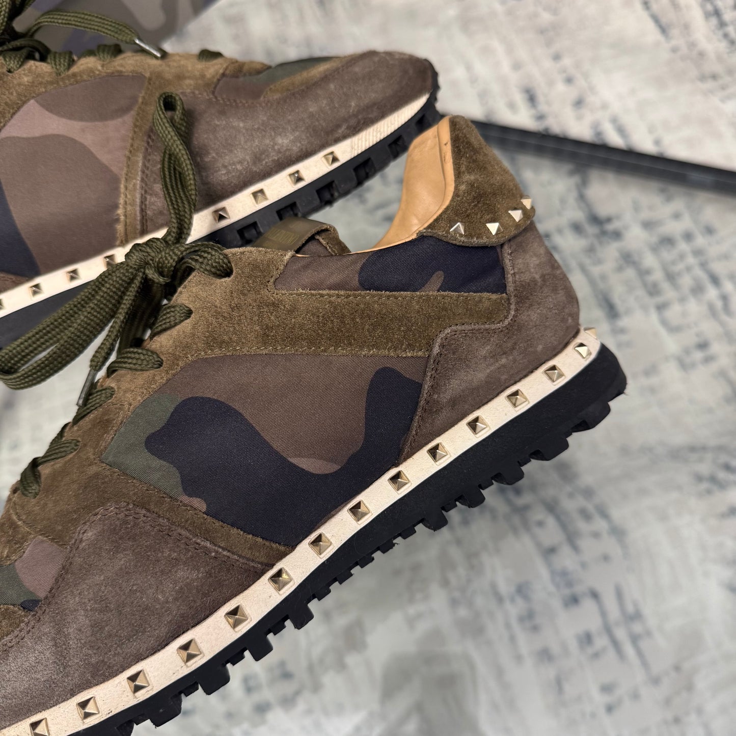 Olive Green Rockstud Runner