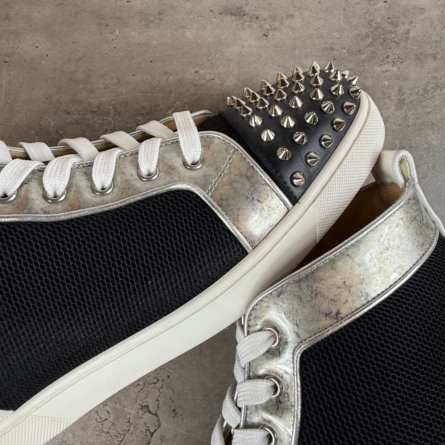 White Spike High Top Sneaker