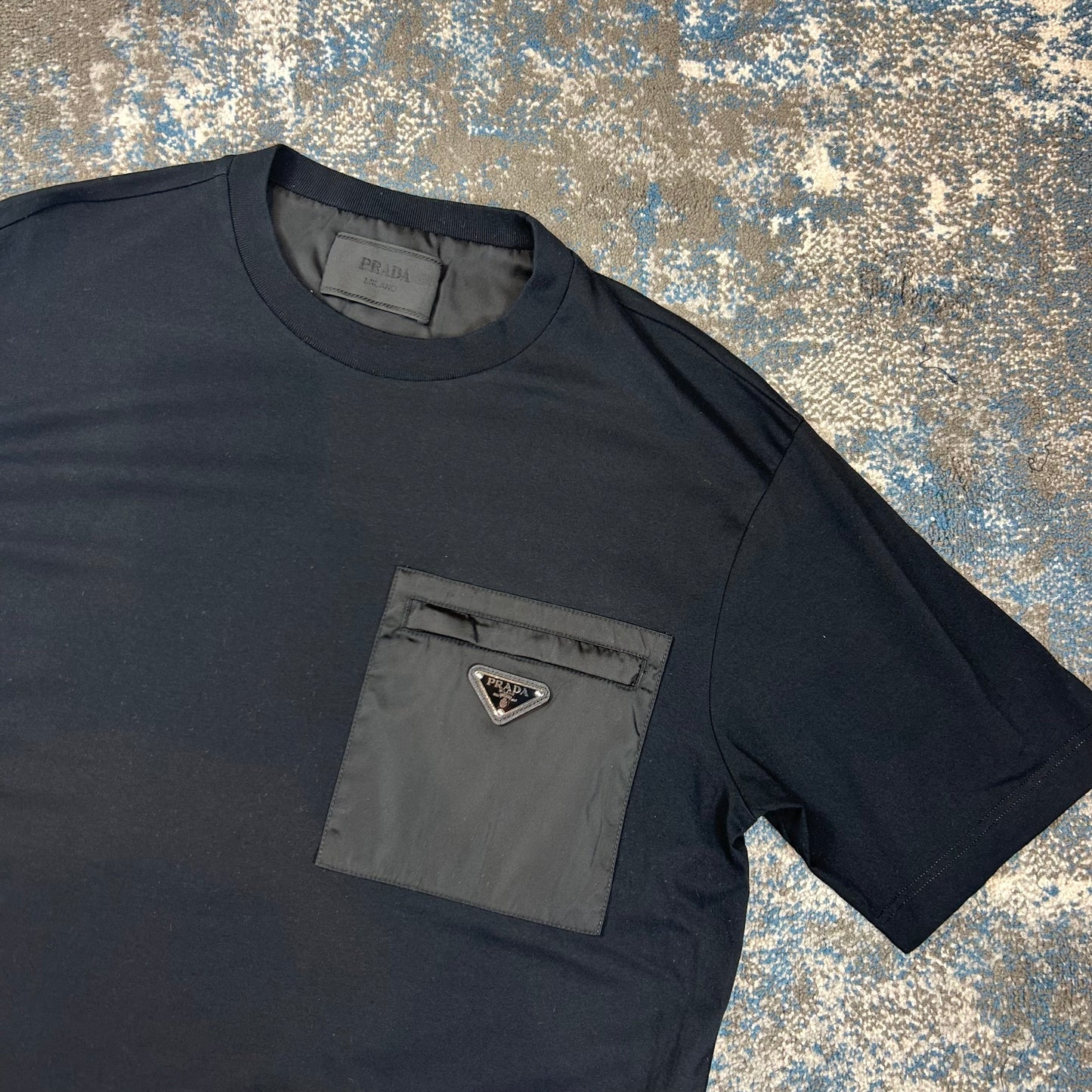 Black Nylon Pocket T-Shirt