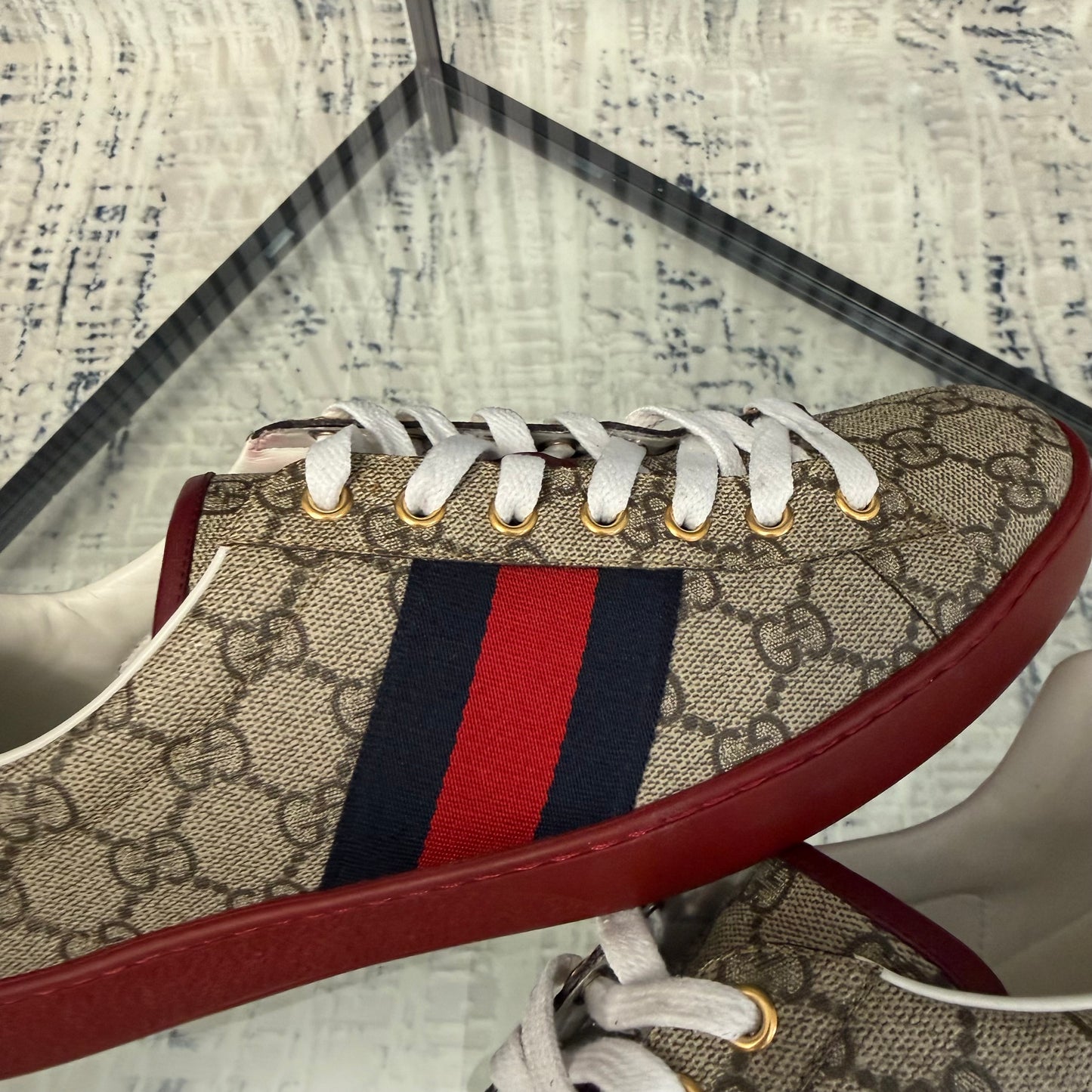 GG Beige/Red Sneaker
