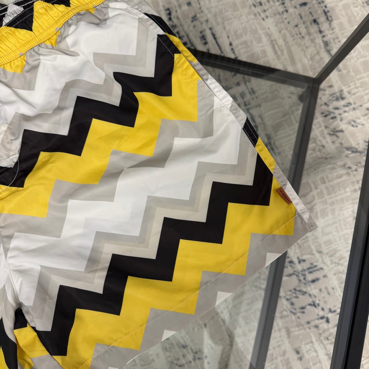 Yellow/White SwimShorts