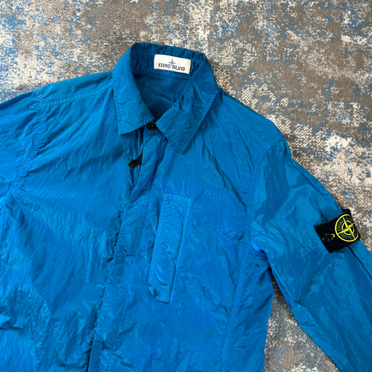 Blue Nylon Overshirt