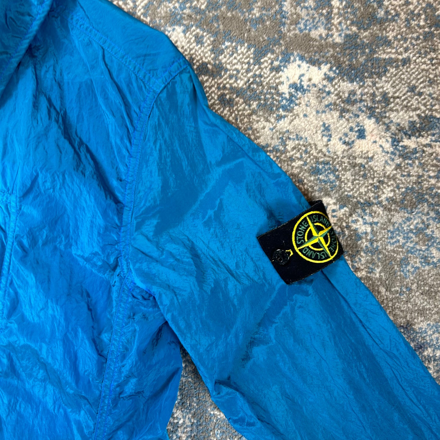 Blue Nylon Overshirt