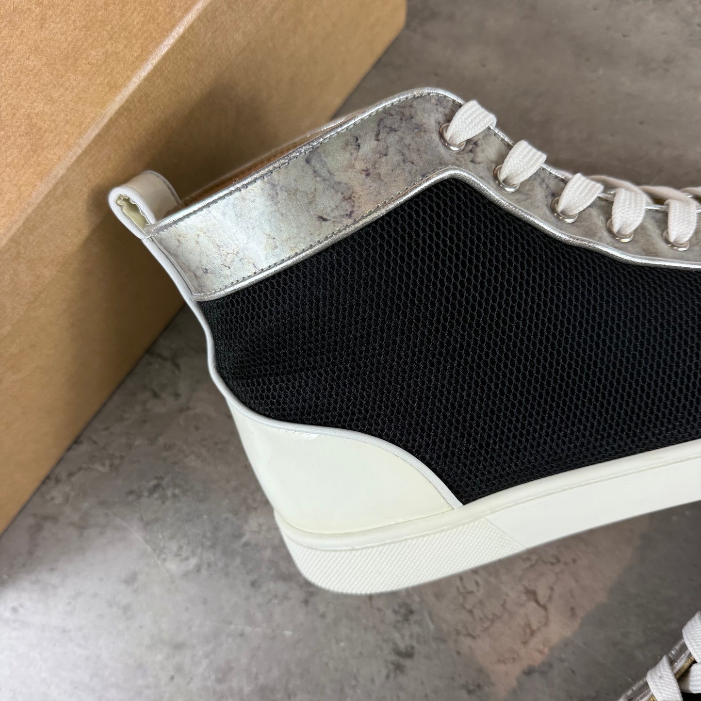 White Spike High Top Sneaker