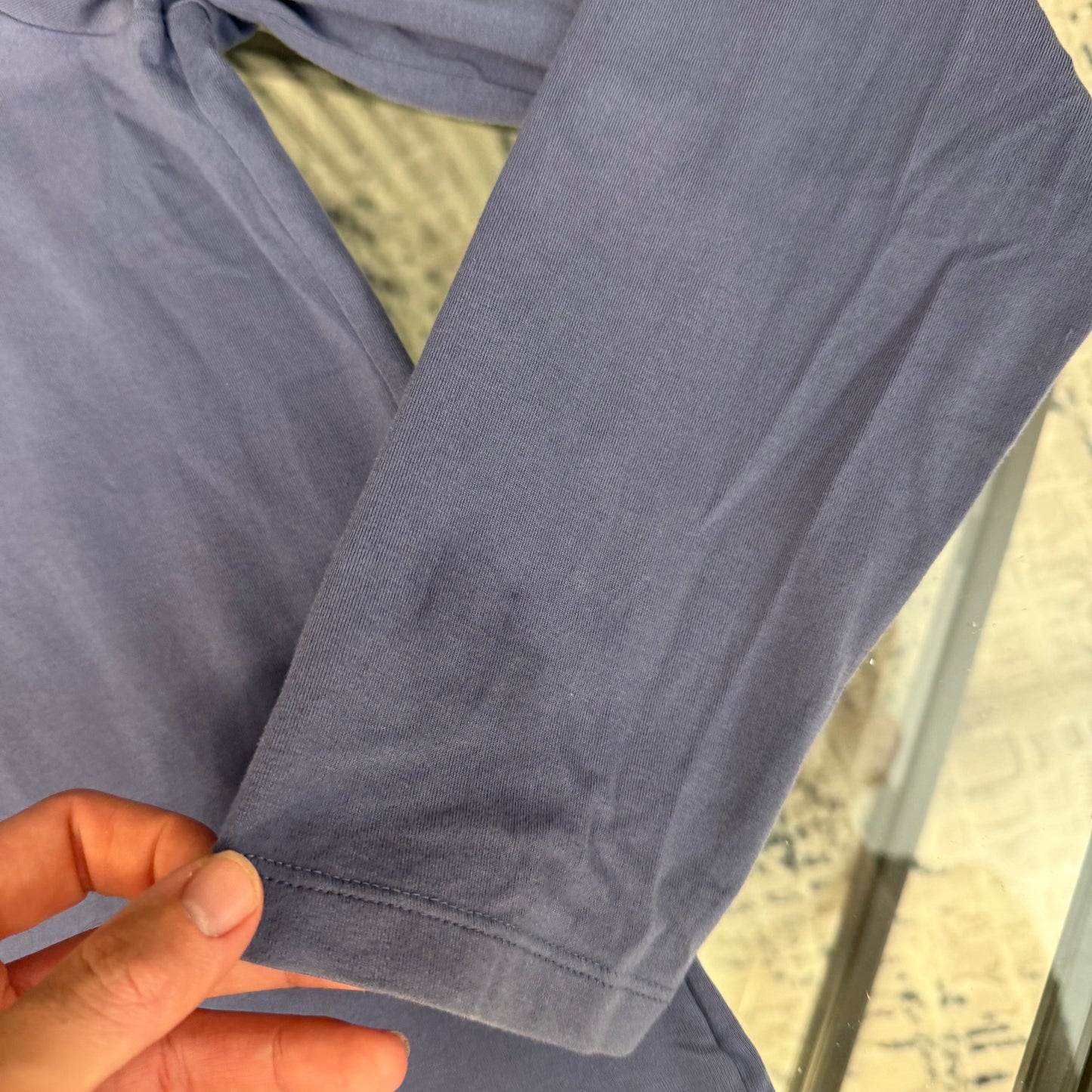 Blue Pocket Long Sleeve Polo