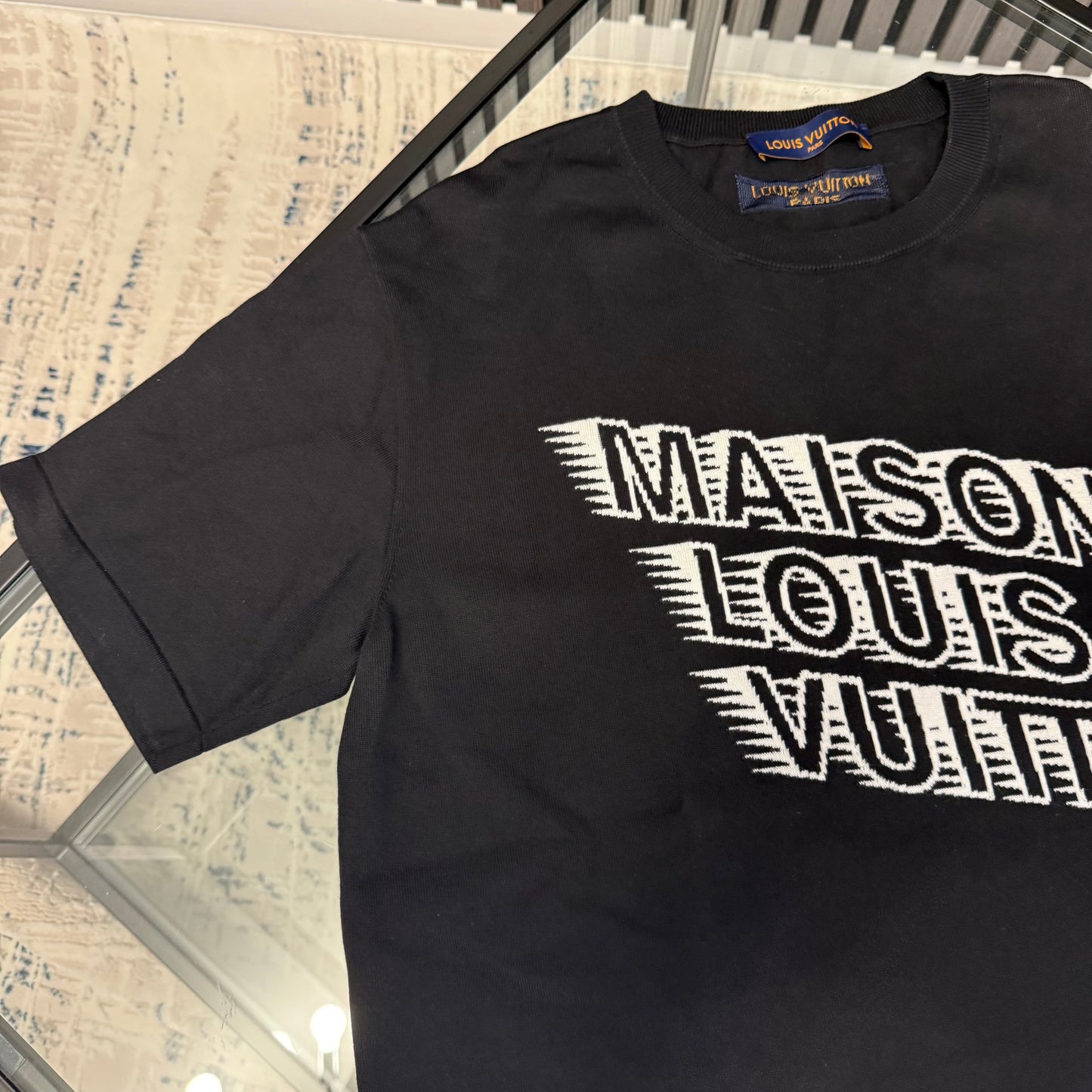 Black Knit T-Shirt