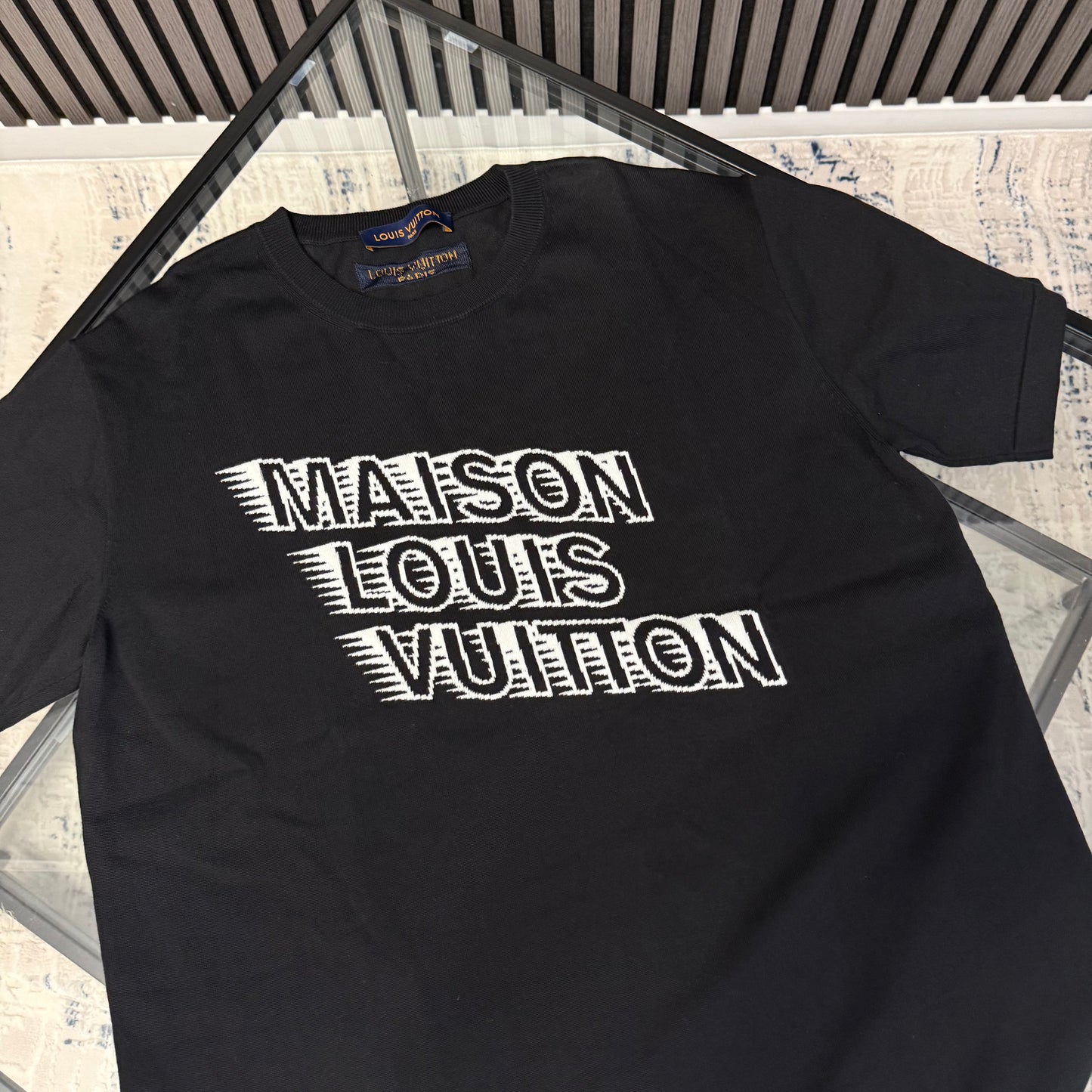 Black Knit T-Shirt