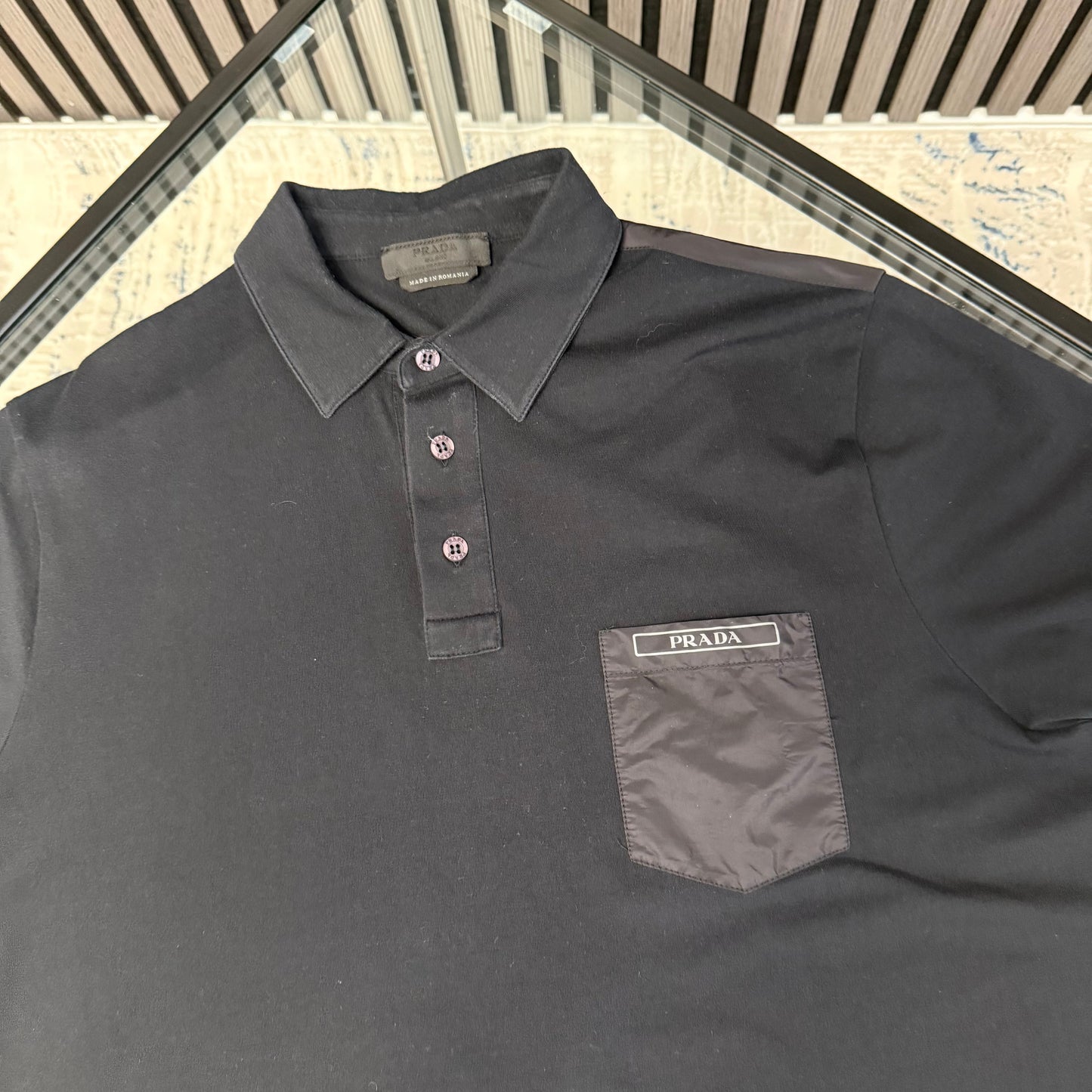Black Pocket Polo