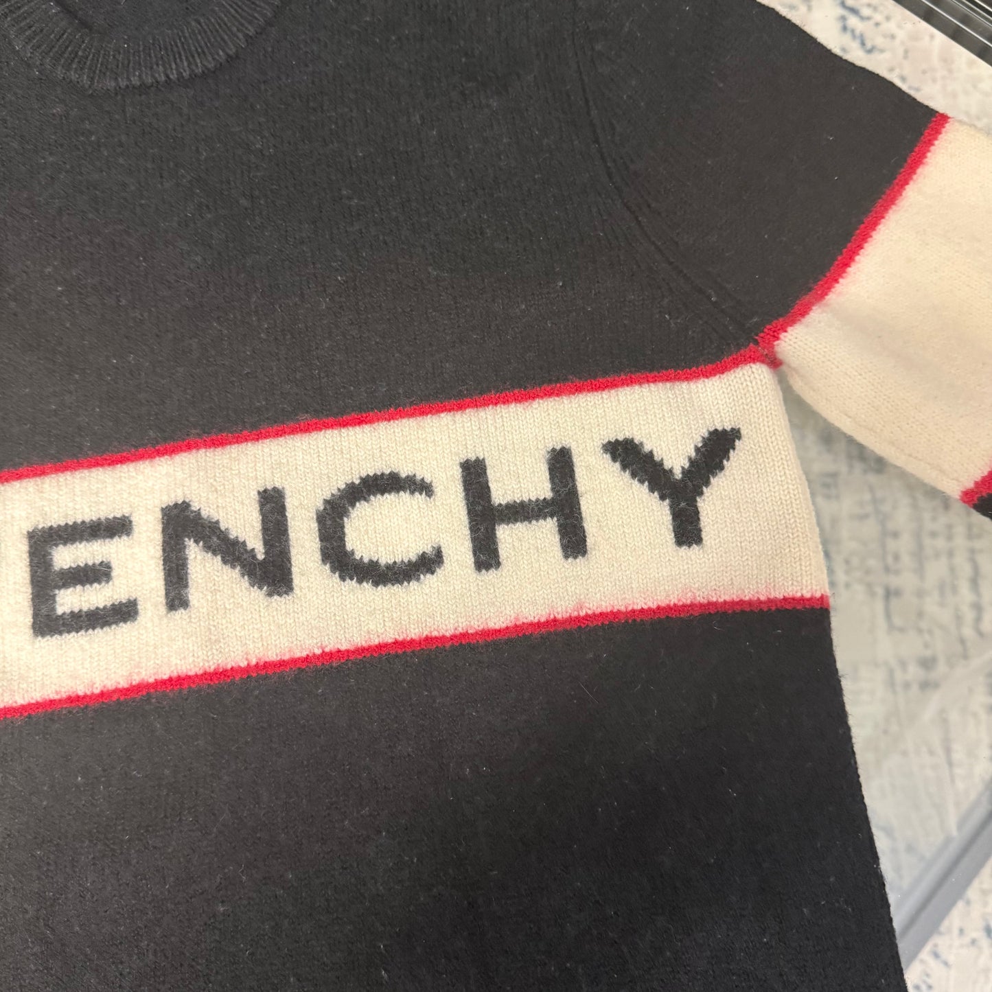 Navy Knit Sweatshirt