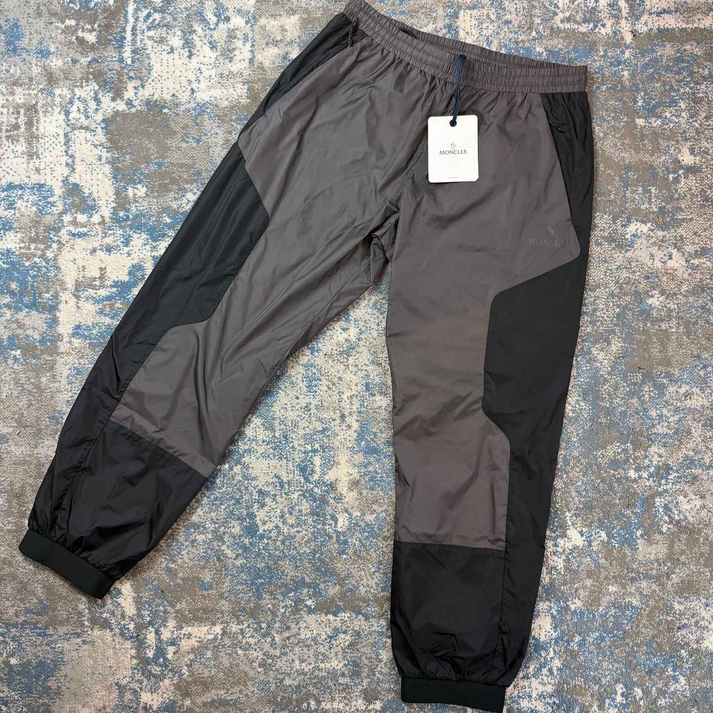 Nylon Grey/Black Track Bottoms