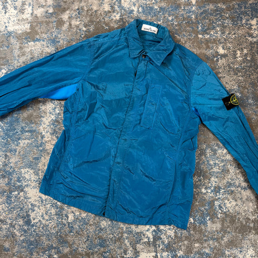 Nylon Blue Metal Overshirt