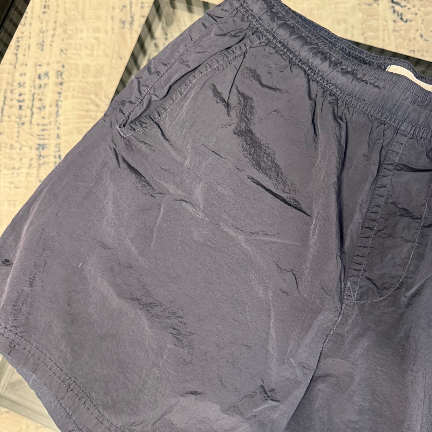 Navy Metal SwimShorts