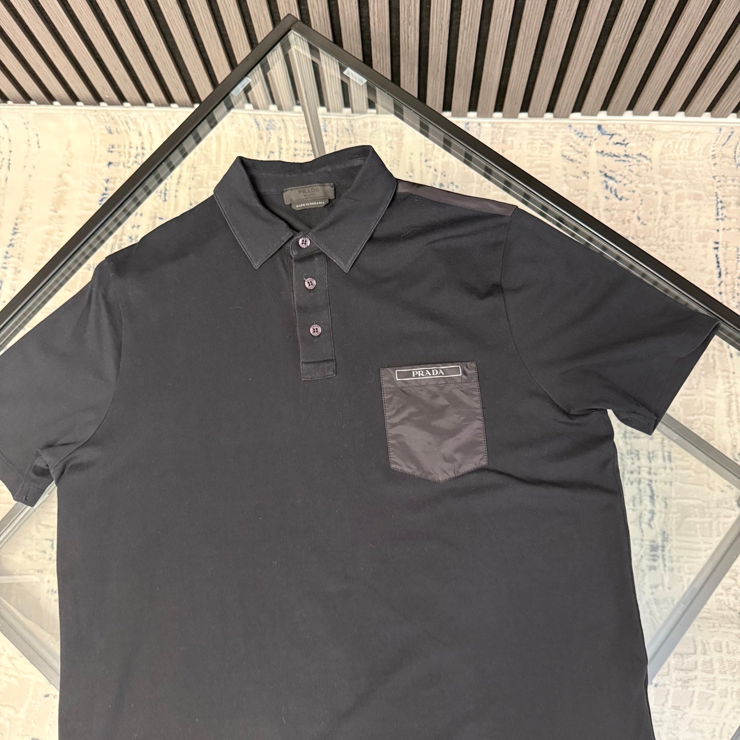 Black Pocket Polo