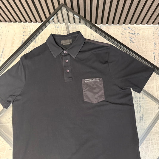 Black Pocket Polo