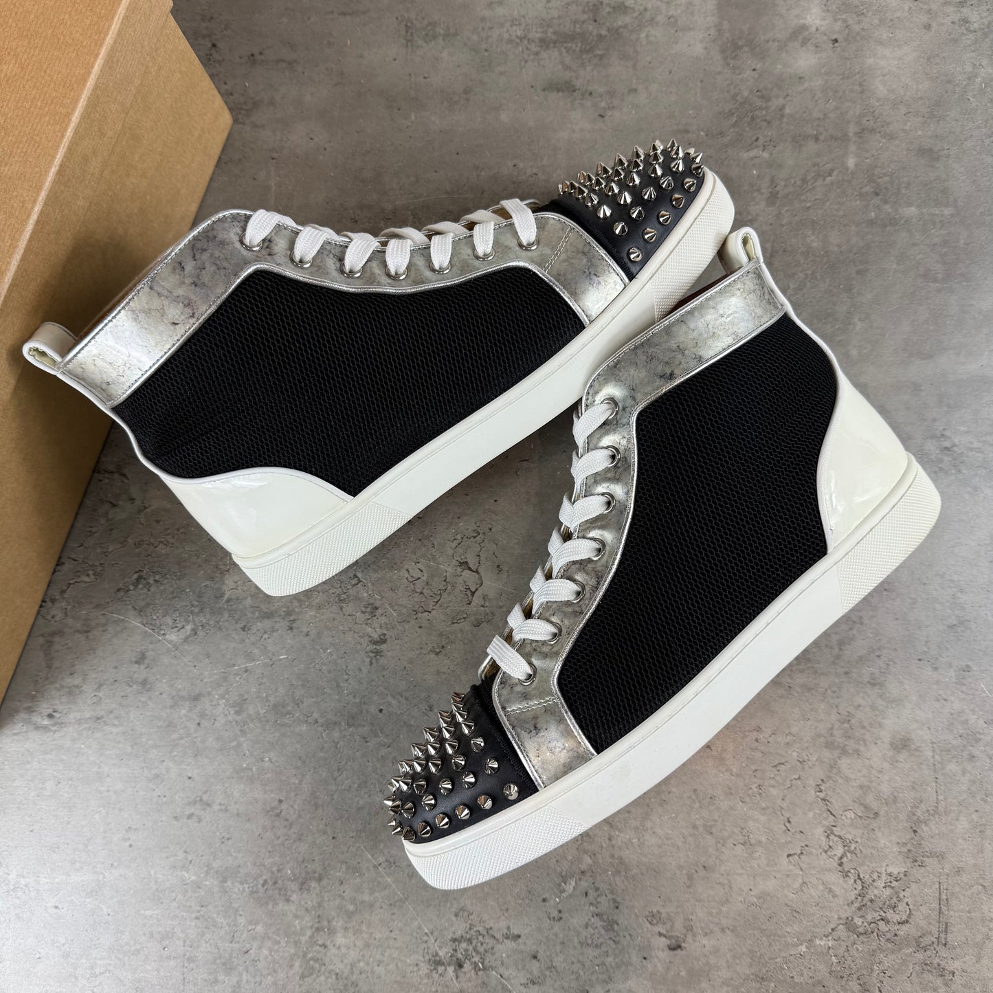 White Spike High Top Sneaker