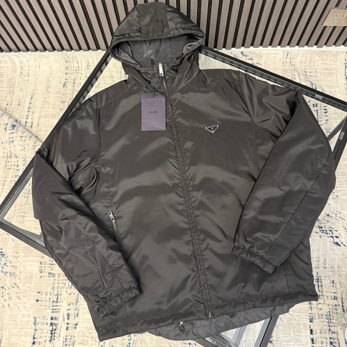 Black Nylon Padded Jacket