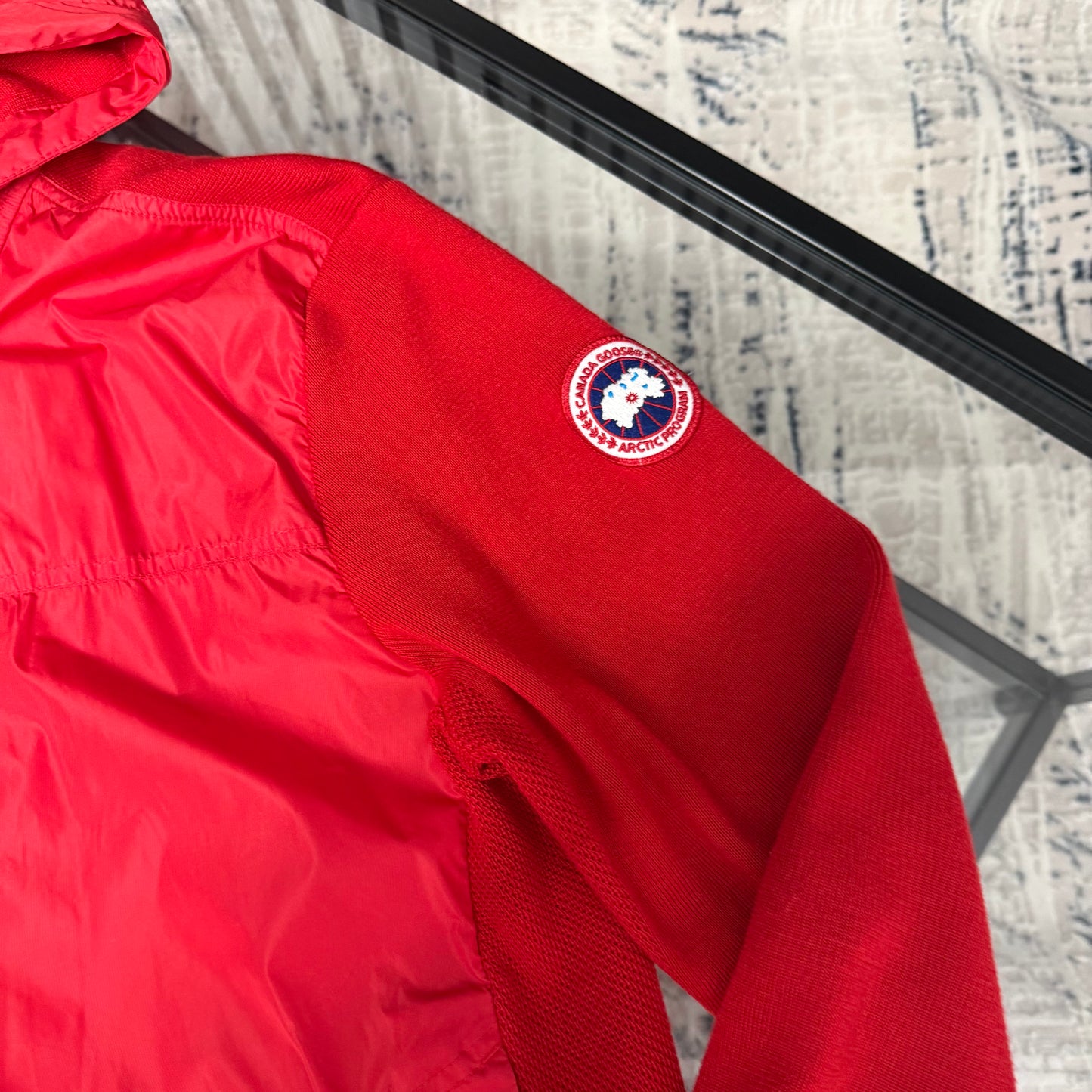 Red Quilted Hoodie