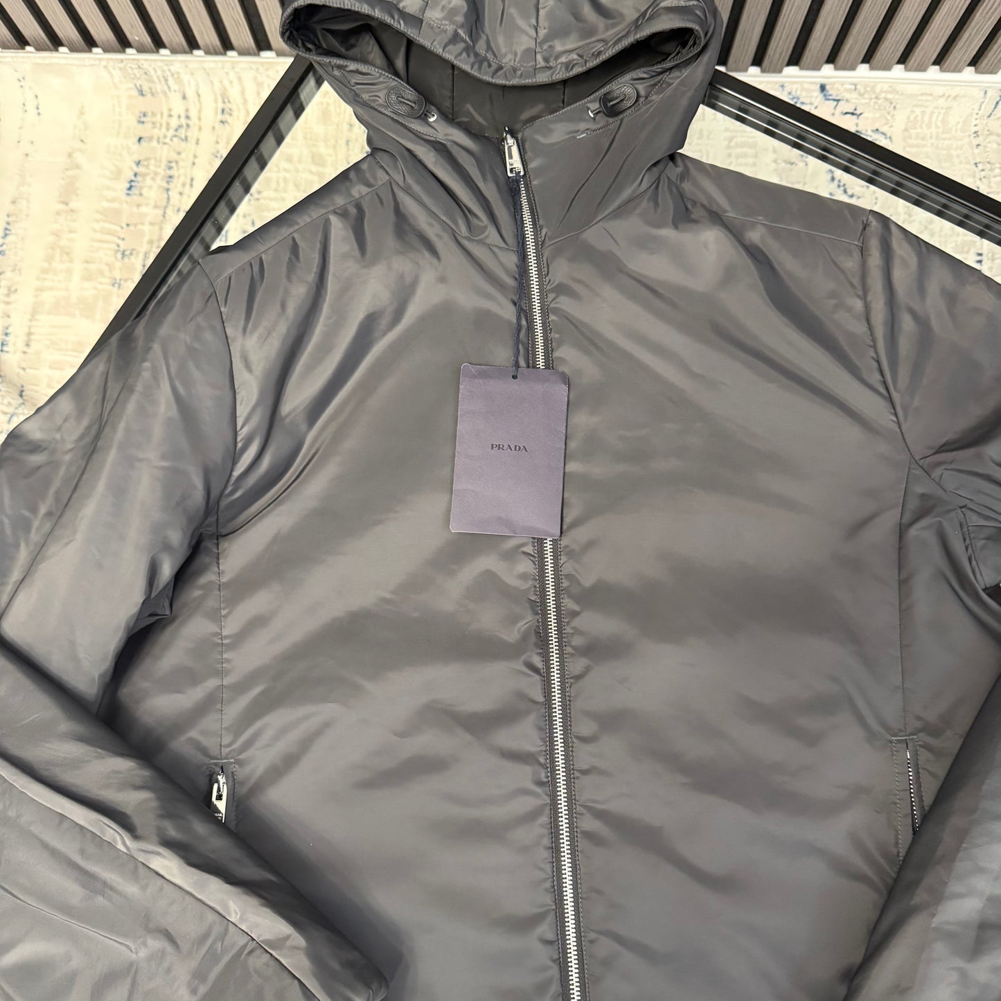 Black Nylon Padded Jacket