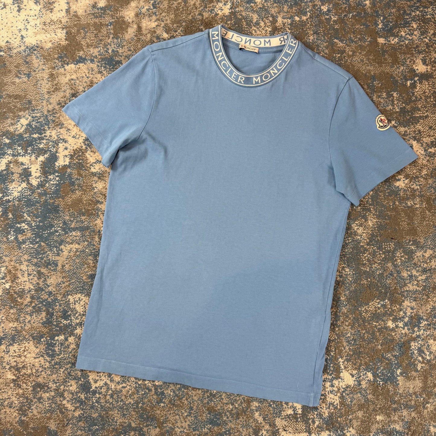 Blue Writing Collar T-Shirt