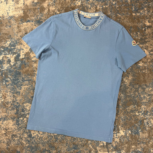 Blue Writing Collar T-Shirt