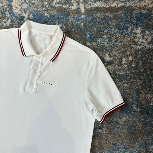 White Strip Polo