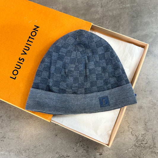 Blue Damier Beanie