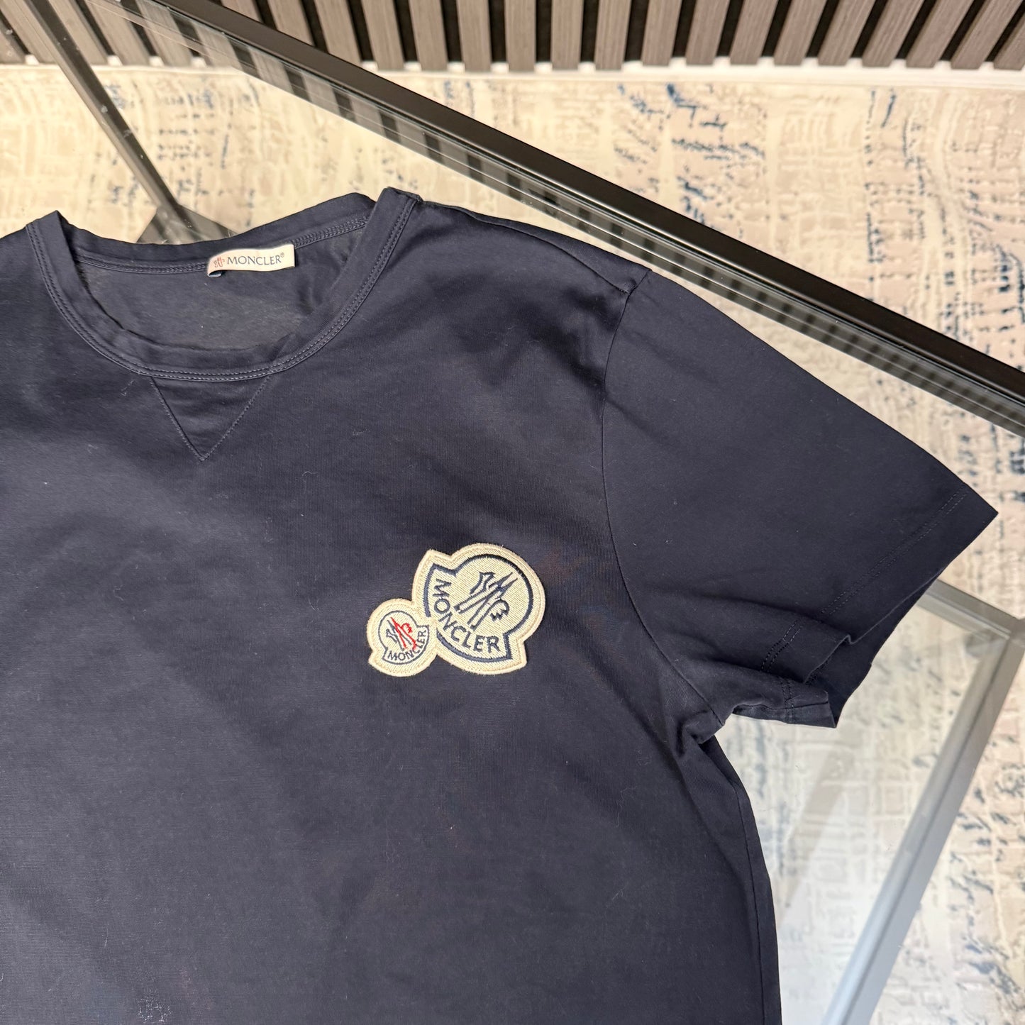 Navy Double Badge T-Shirt