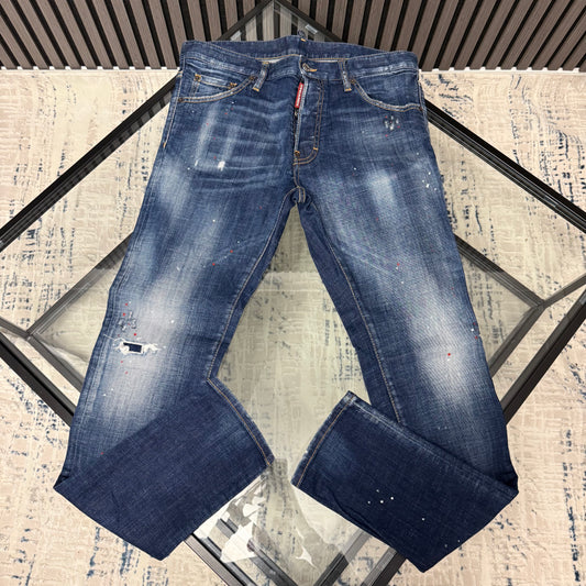 DSQ Red Splatter Jeans