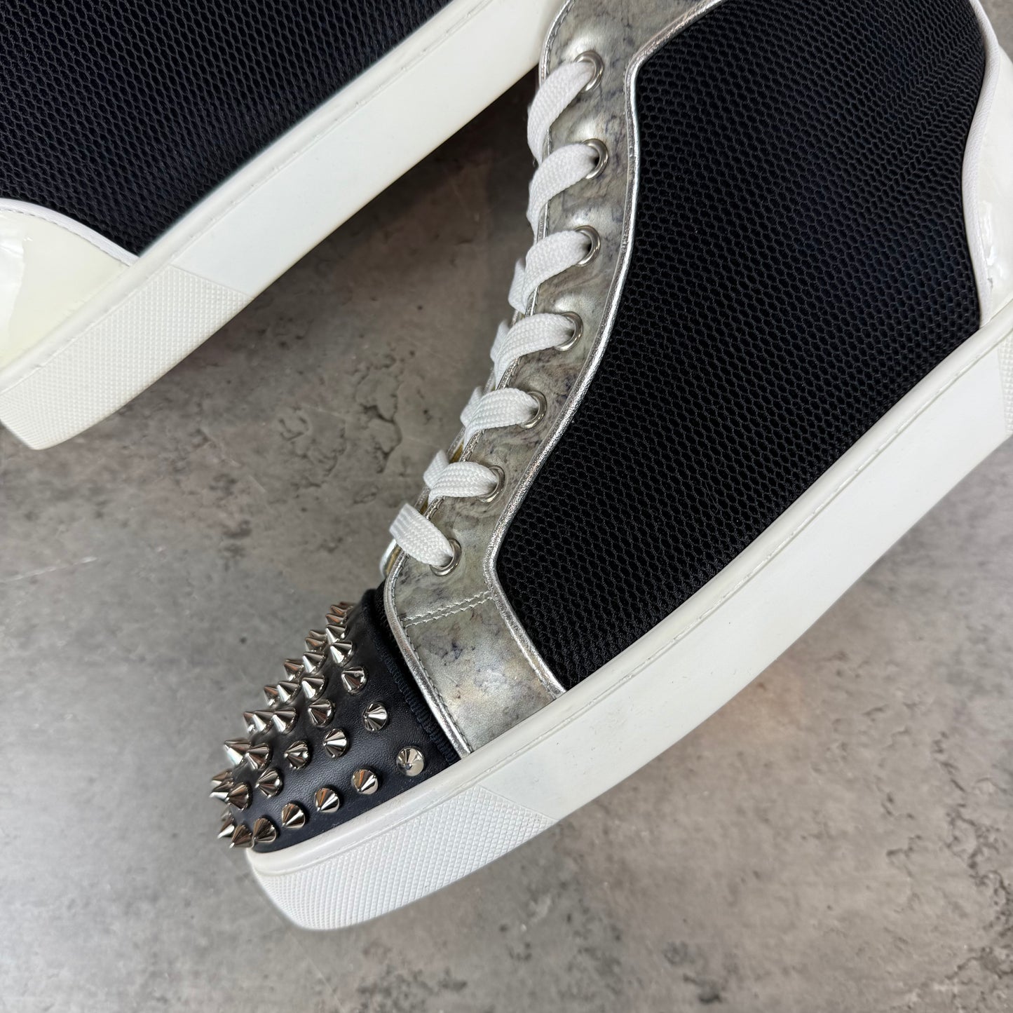 White Spike High Top Sneaker