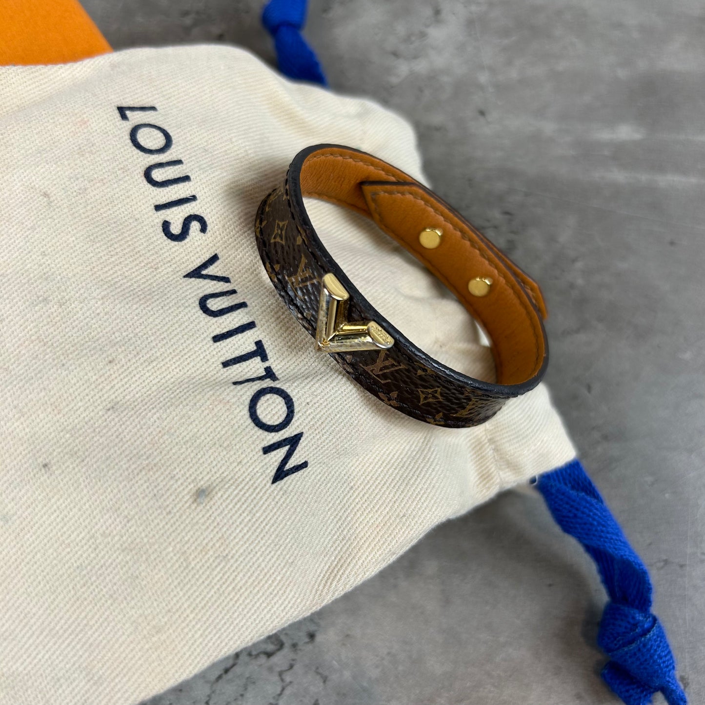 Louis Vuitton Leather Bracelet - Depop