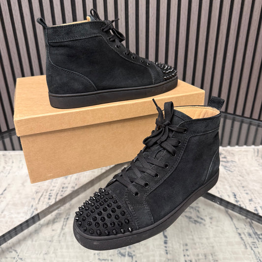 High Top Suede Spike Sneaker