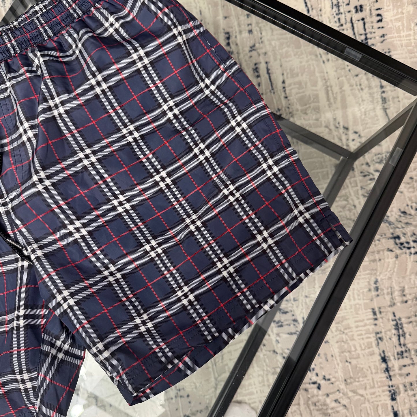 Navy Check SwimShorts