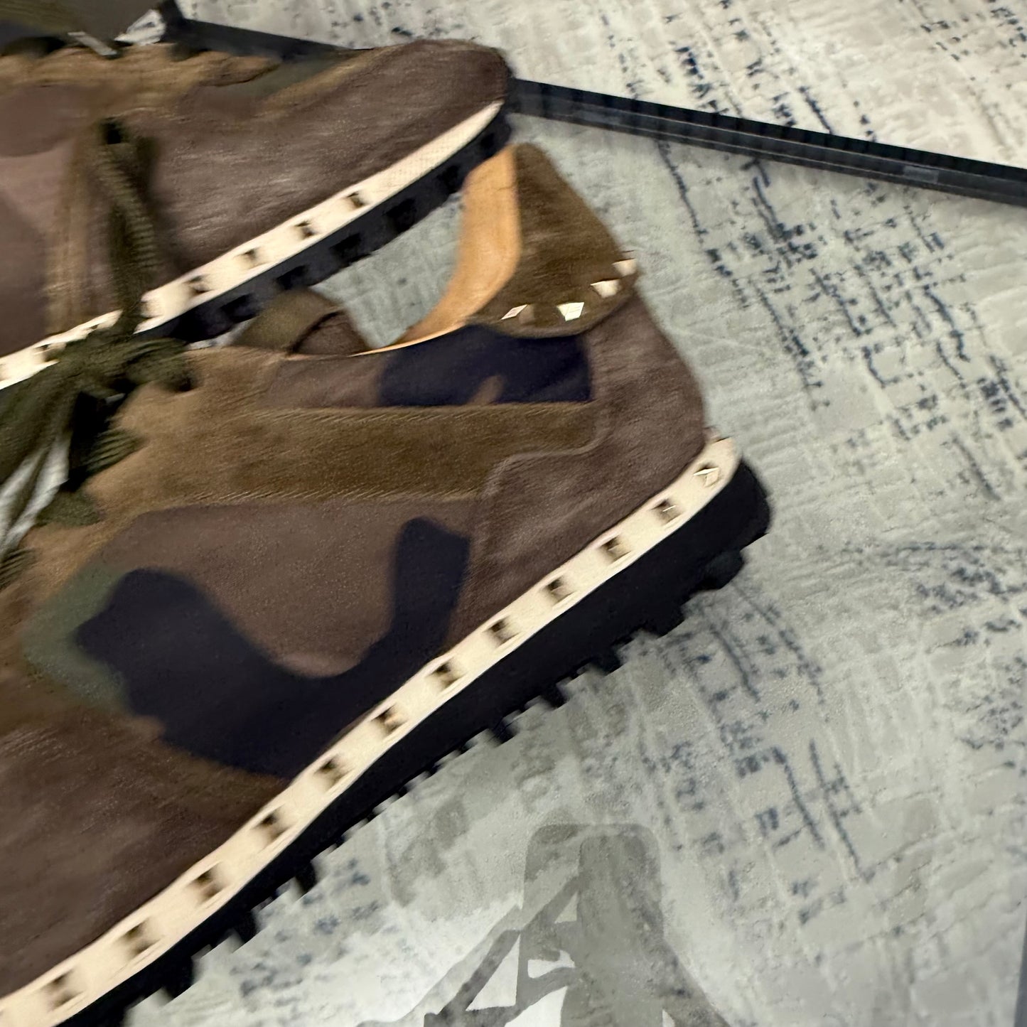 Olive Green Rockstud Runner