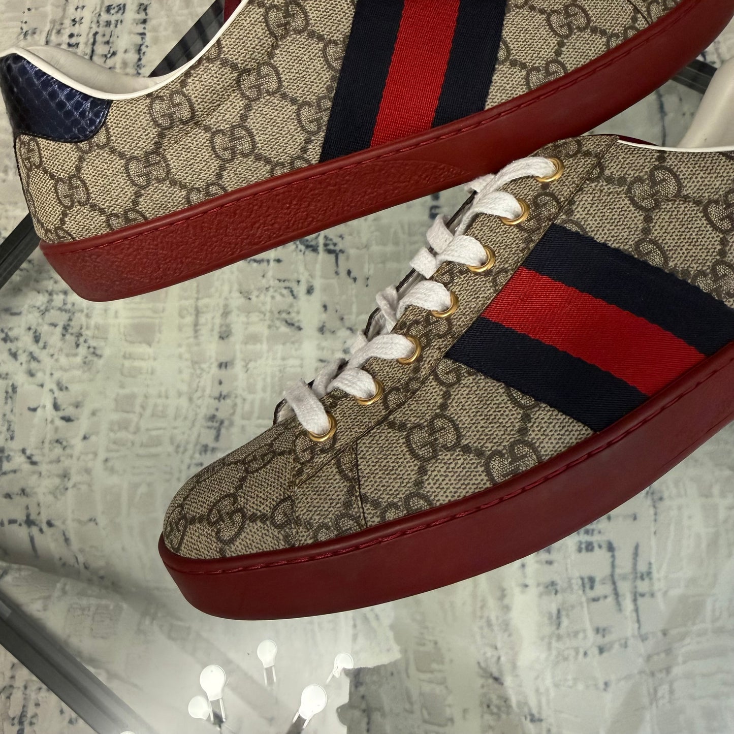 GG Beige/Red Sneaker