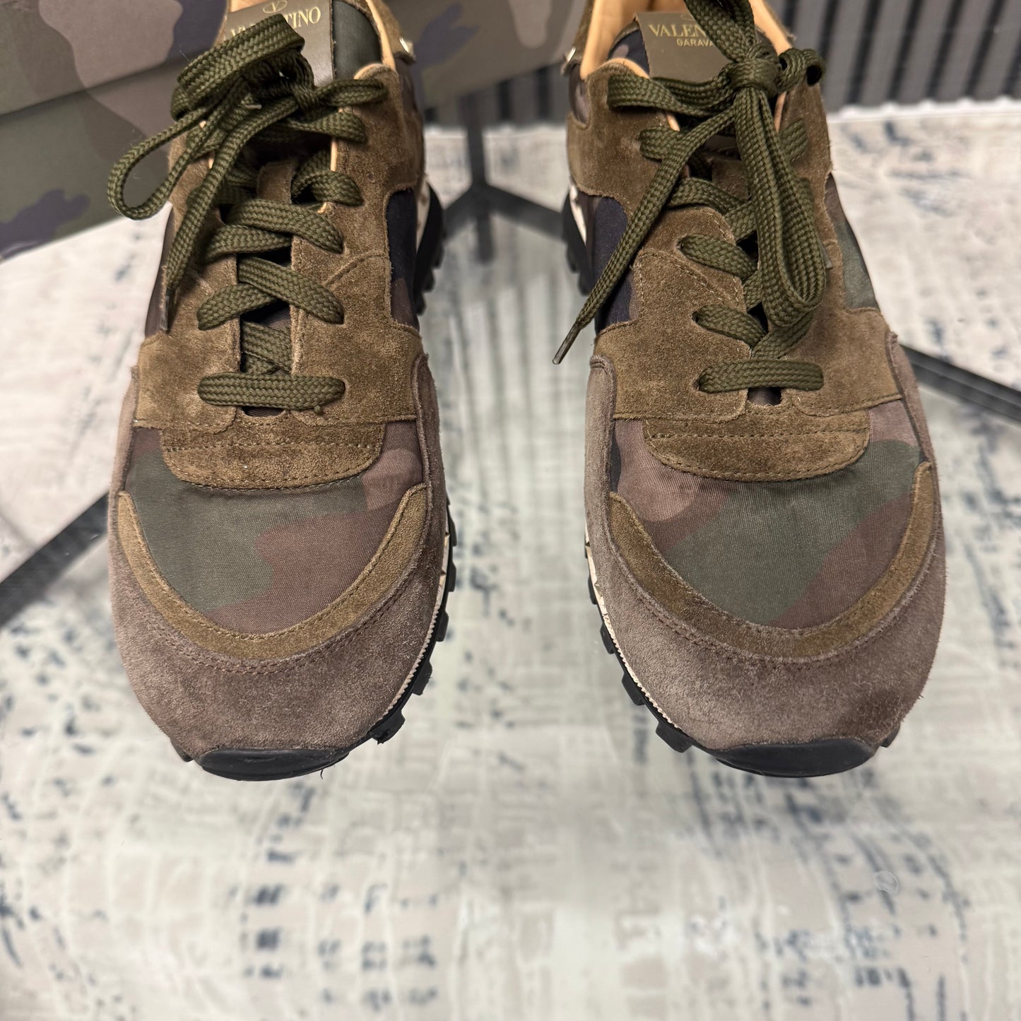 Olive Green Rockstud Runner